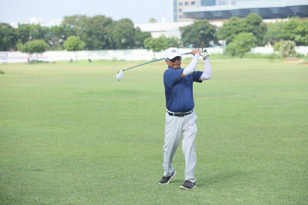 Golfer shot in course